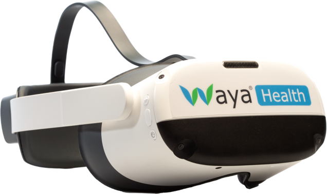 A Waya Health Virtual Reality headset.